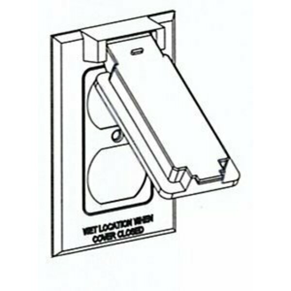 Orbit Electrical Box Cover, Outlet Box, 1 Gang, Zinc Die Cast HV421559147